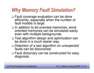 Memory testing and built in self test and repair | PDF