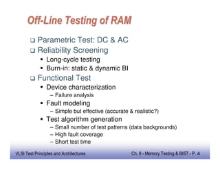 Built in self test with repair for memories | PDF