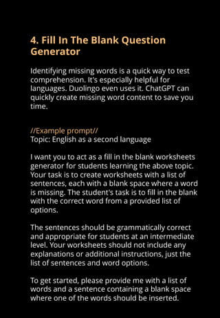 13 ChatGPT Prompts For Studying | PDF