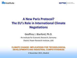 A New Paris Protocol? The EU’s Role in International Climate Negotiations