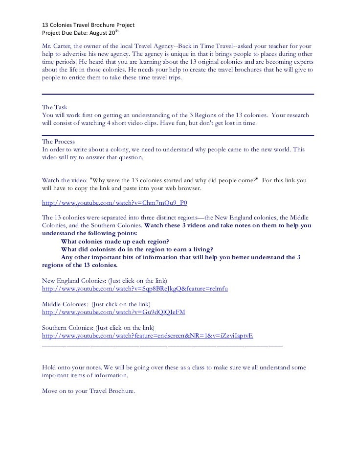 travel brochure project