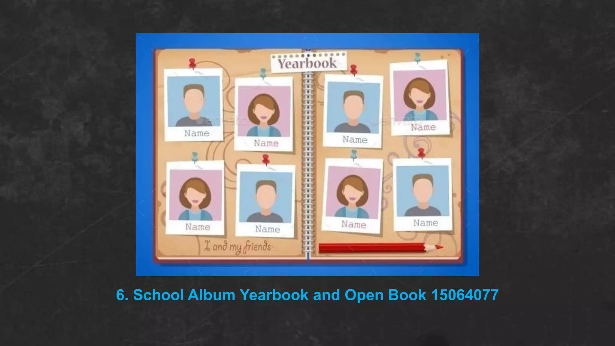 6. School Album Yearbook and Open Book 15064077