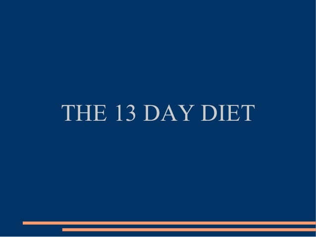 13Th Day Diet