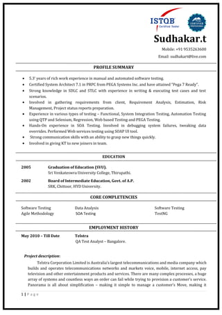 Sudhakar Resume | DOC