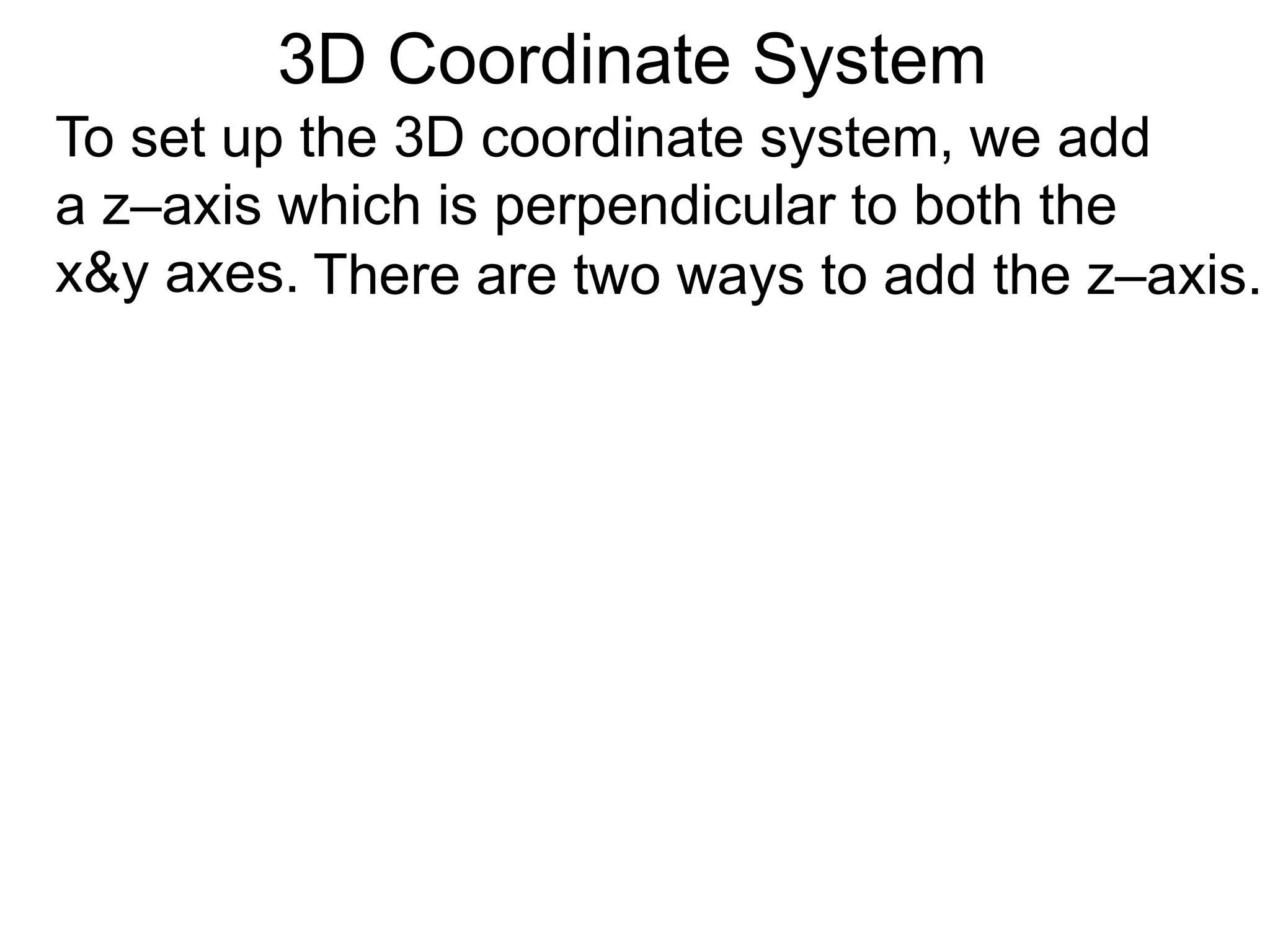 1 3 d coordinate system | PPTX