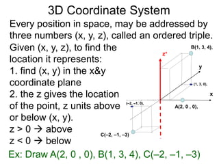 1 3 d coordinate system | PPTX