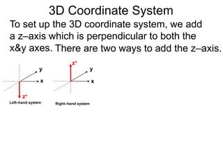 1 3 d coordinate system | PPTX