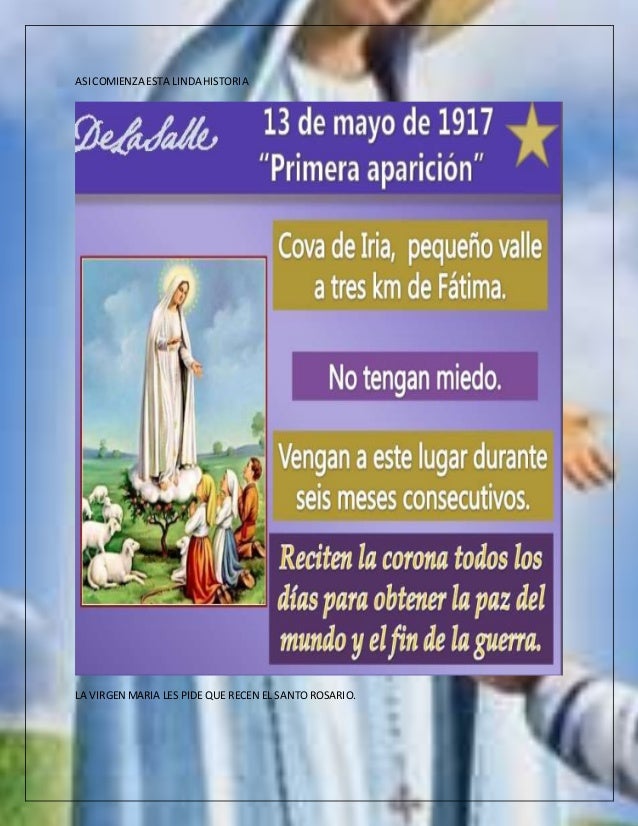 13 De Mayo Dia De La Virgen De Fatima