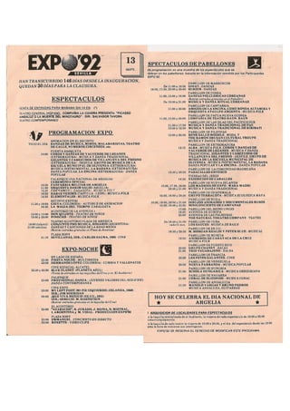 Programa del 13 de septiembre de EXPO 92