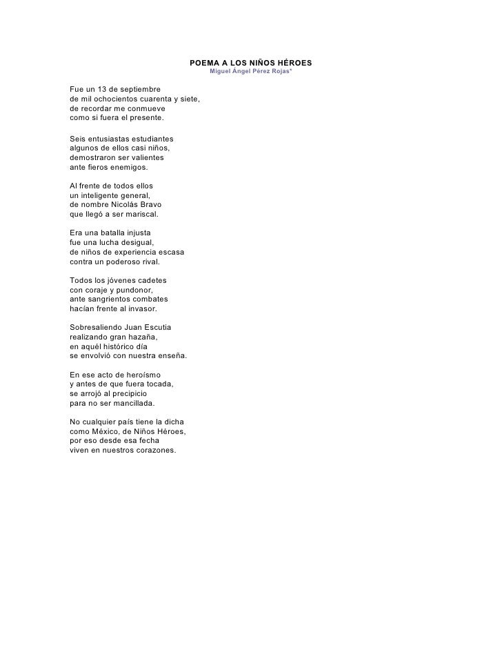 13 de septiembre niños héroes (poemas)