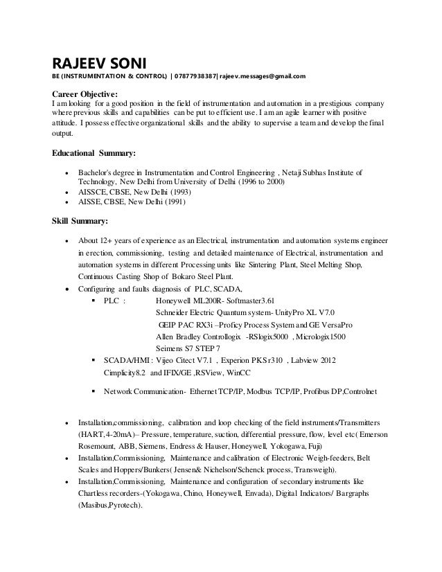 Resume Rajeev