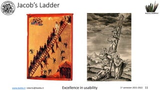 www.dadda.it roberto@dadda.it Excellence in usability 1st semester 2021-2022 11
Jacob’s Ladder
 