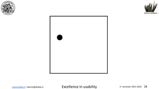 www.dadda.it roberto@dadda.it Excellence in usability 1st semester 2021-2022 28
 