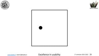 www.dadda.it roberto@dadda.it Excellence in usability 1st semester 2021-2022 29
 