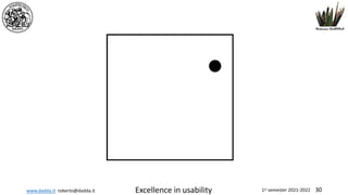 www.dadda.it roberto@dadda.it Excellence in usability 1st semester 2021-2022 30
 