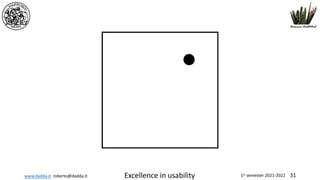 www.dadda.it roberto@dadda.it Excellence in usability 1st semester 2021-2022 31
 