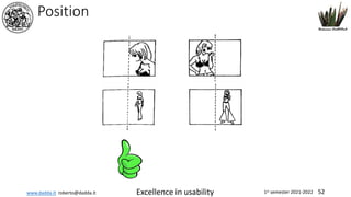 www.dadda.it roberto@dadda.it Excellence in usability 1st semester 2021-2022 52
Position
 