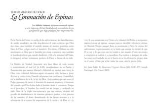 Tercer Misterio de dolor

L Coronación de Espinas
 a
                          Los soldados romanos tejen una corona de es...