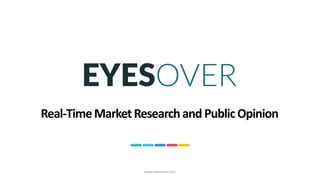 www.eyesover.com
Real-TimeMarketResearchand PublicOpinion
 