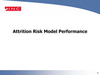 44
Attrition Risk Model Performance
 
