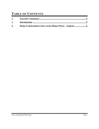 Codes and Standards White Paper Page 2
TABLE OF CONTENTS
1.  Executive Summary...............................................