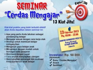 Seminar Cerdas Mengajar di Jakarta