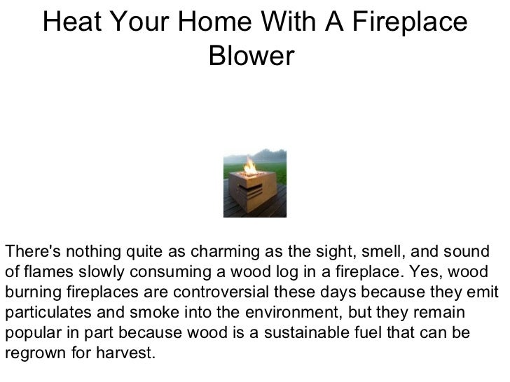 Heat Your Home With A Fireplace Blower Fireplaces