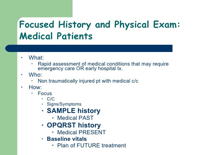 13)Focused History And Physical Exam Medical