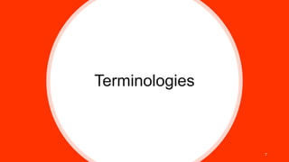 Terminologies
7
 