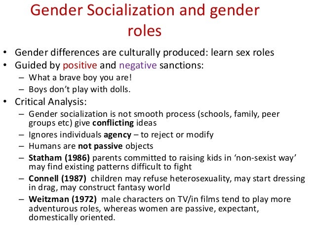 An analysis of culture and society in determining gender roles