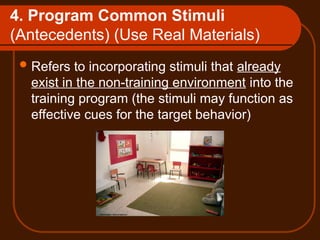 Program Common Stimuli Generalization in Special Education classroom | PPT