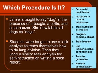 Generalize Dog Example Generalization in Special Education classroom | PPT