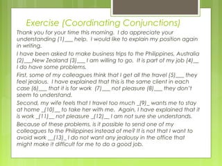 Grammar and editing conjunctions_edited | PPT