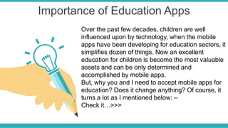 Thump Up To Educational Mobile Apps – Growing Advantages!