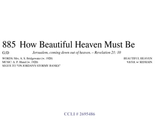 Slide 0885-00-00 CCLI # 2695486 