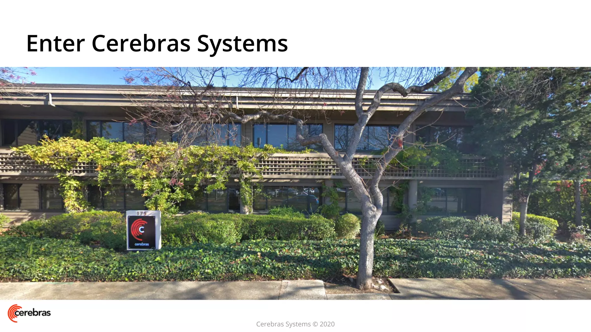 Cerebras Systems © 2020
Enter Cerebras Systems
 
