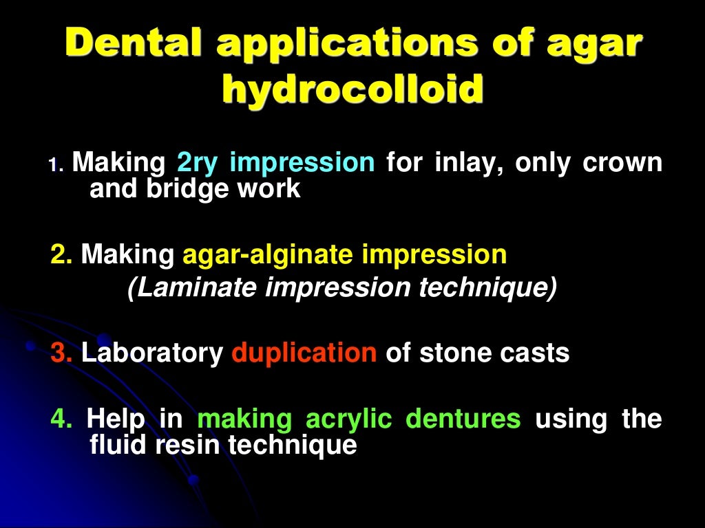 hydrocolloids impression dental material