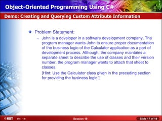 13 iec t1_s1_oo_ps_session_19 | PPT