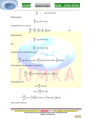 Mathematical Model for Drug Therapy in Patients With Diabetes Mellitus ...
