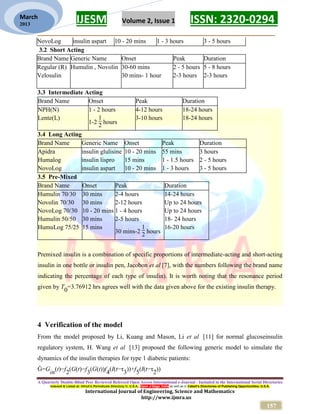 Mathematical Model for Drug Therapy in Patients With Diabetes Mellitus ...