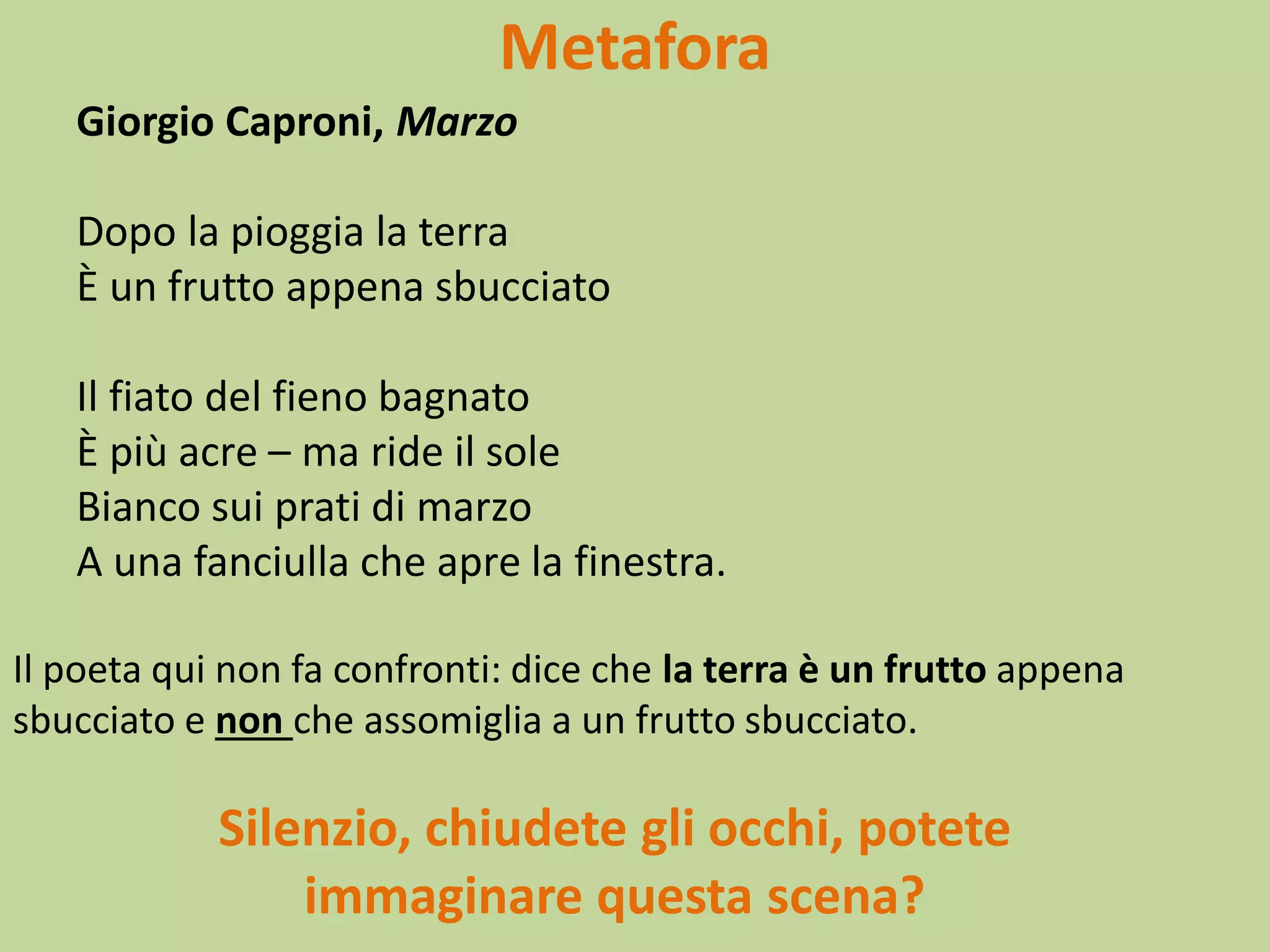Esempi Di Metafore Poetiche Inglese 12 College Prep] Ho Consegnato
