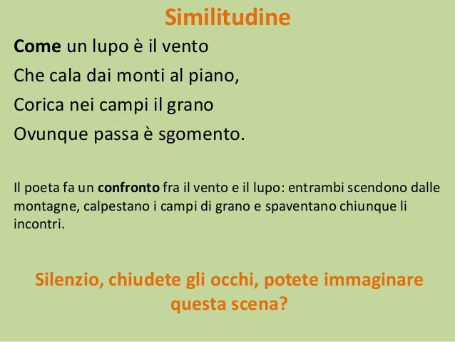 13 Il Linguaggio Figurato Similitudini E Metafore Prima 2