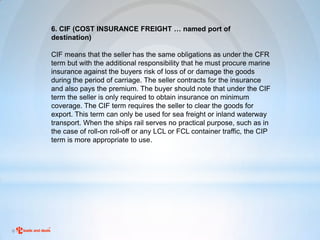 Cfr Insurance 13 international freight terms that you should know | PPTX