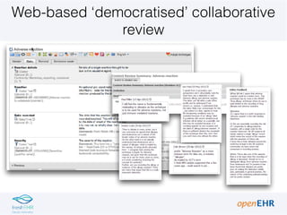 Web-based ‘democratised’ collaborative
review
 