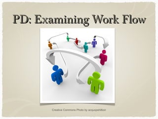 PD: Examining Work FlowPD: Examining Work Flow
Creative Commons Photo by acquopshiltion
 