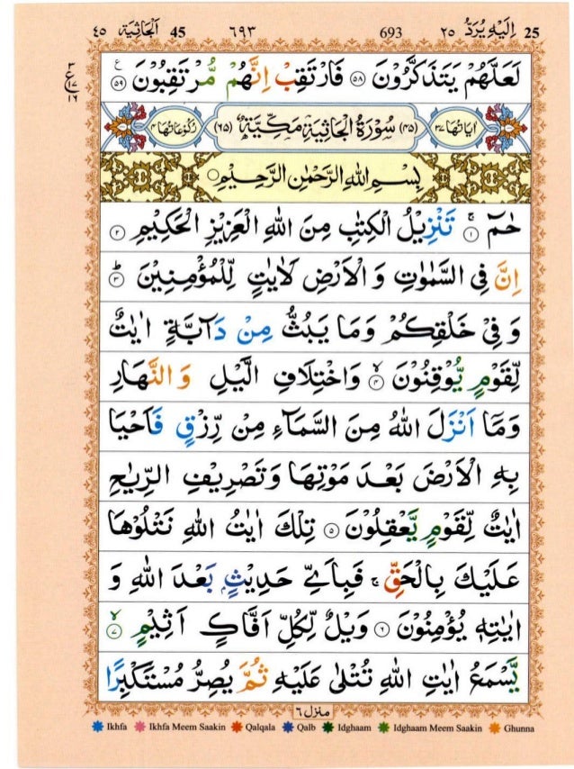 Surah Al Jaathiyah