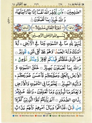 Quran with Tajwid Surah 64 ﴾القرآن سورۃ التغابن﴿ At-Taghabun 🙪 PDF