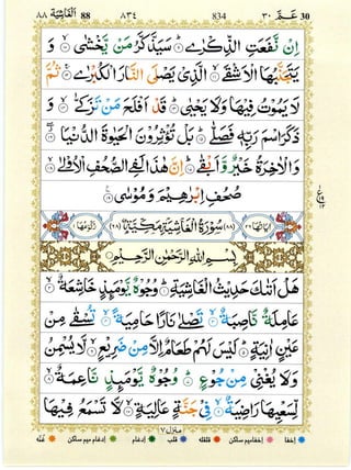 Quran with Tajwid Surah 88 ﴾القرآن سورۃ الغاشية﴿ Al-Ghashiya 🙪 PDF