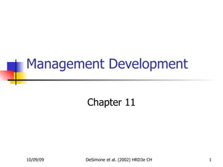 Management Development Chapter 11 