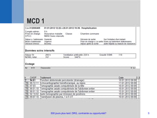 MCD 1
5500 jours plus tard: DRG, contrainte ou opportunité?
 